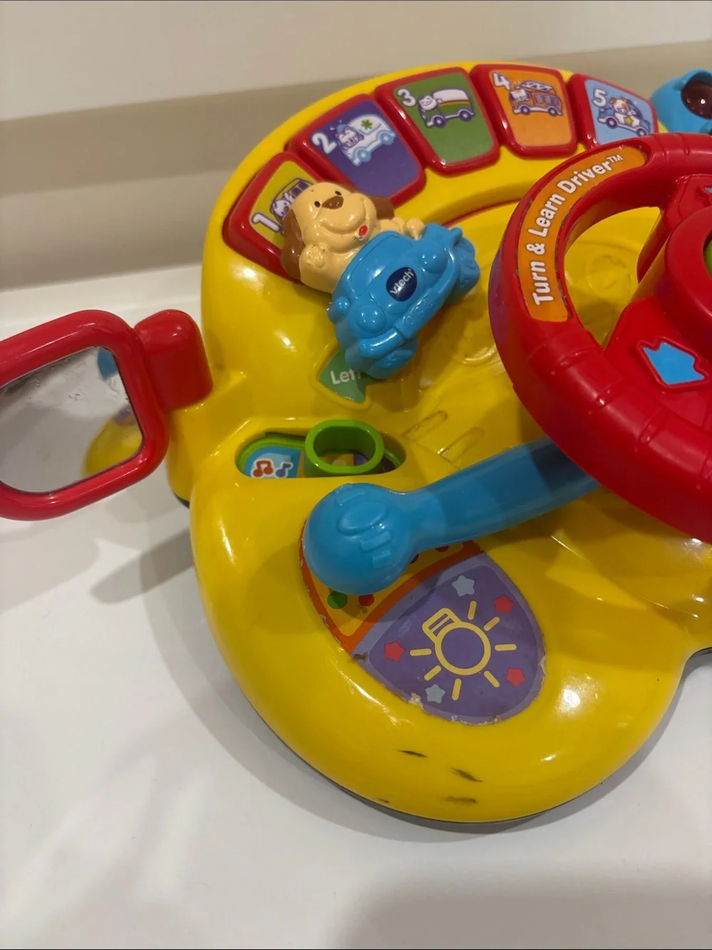 Turn & Learn Driver Toy Steering Wheel - Yellow/Red/Green